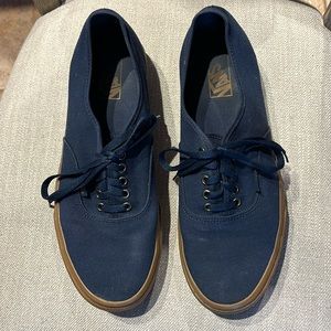 Men’s Vans deck low skate tie shoes Navy Size 12